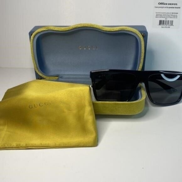 💯 - Authentic- New-GUCCI Grey /Black Browline Men's Sunglasses GG0748S 001 59", - Picture 11 of 13